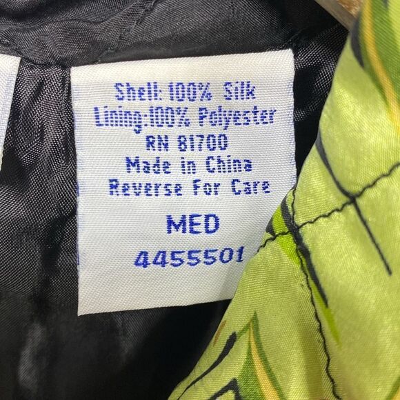 Vintage Blair Quilted Silk Floral Jacket Medium - Picture 3 of 5